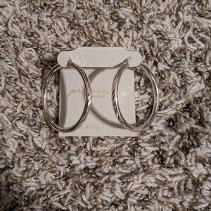 Fine Silver Plated Hoop Earrings